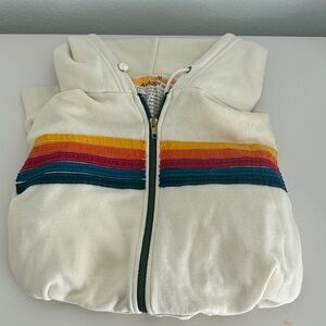 Cream Aviator Nation Zip Up